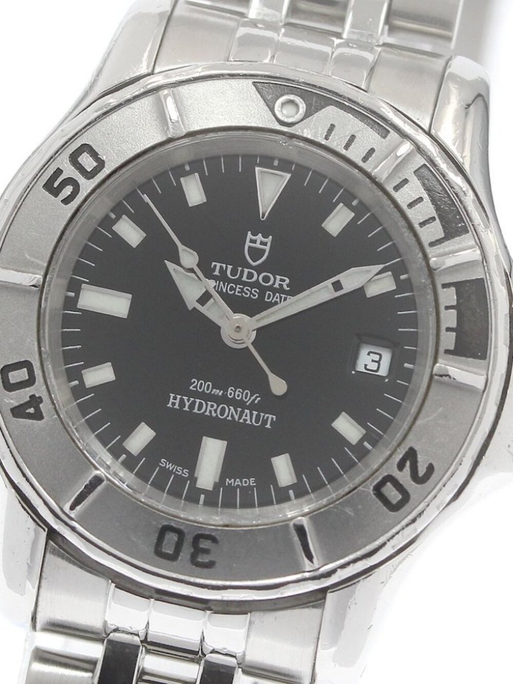 TUDOR Princess Date Hydro Note 99090P Date black Dial Automatic Ladies _962477